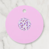 レトロディスコのローラースケート転がレッツ第1誕生日 フェイバータグ (裏面)