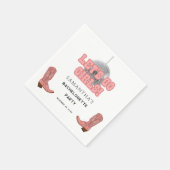 レトロディスコカウガールバチェロレッテパーティーペーパー スタンダードカクテルナプキン (角)