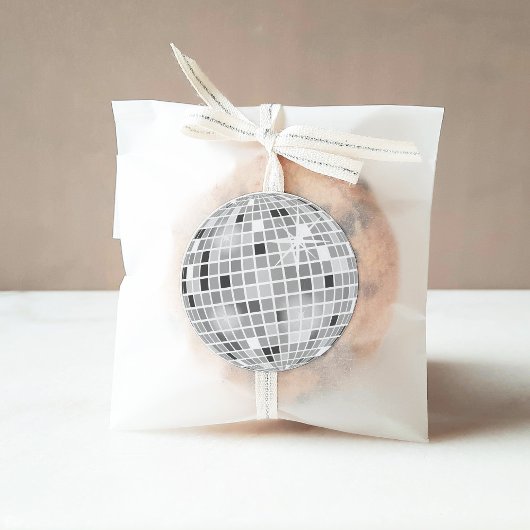 レトロディスコグローキーウェディングシャワー ラウンドシール