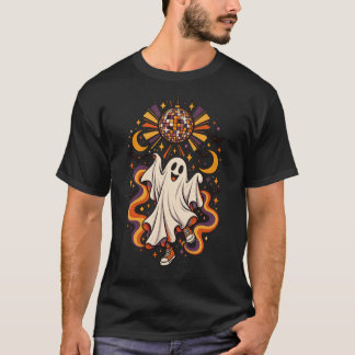 レトロディスコゴーストのハロウィーンを楽しもう Tシャツ