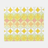 レトロディスコスタイルシームレスパターン フリースブランケット (正面(横))