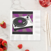 レトロディスコダンスバースデーパーティー 縁ありランチョンナプキン (インサイチュ)