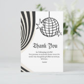 レトロディスコテーマブライダルシャワーサンキューカード (スタンド正面)