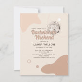 レトロディスコバチェロレッテ週末パーティー日程 招待状 (正面)