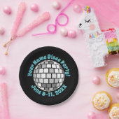 レトロディスコパーソナライズされたボール ペーパープレート (パーティー)