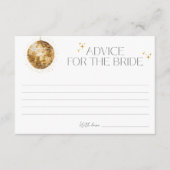 レトロディスコパーティーアドバイスのための花嫁 エンクロージャーカード (正面)