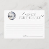 レトロディスコパーティーアドバイスのための花嫁 エンクロージャーカード (正面)