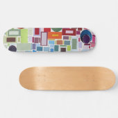 レトロディスコパーティーオンカラーコラージュ スケートボード (横)