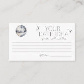 レトロディスコパーティーデイトナイトアイディア エンクロージャーカード (正面)