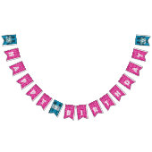 レトロディスコパーティーバンティング2フラグ バンティングフラッグ (全)