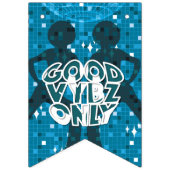 レトロディスコパーティーバンティング2フラグ バンティングフラッグ (第1の旗)