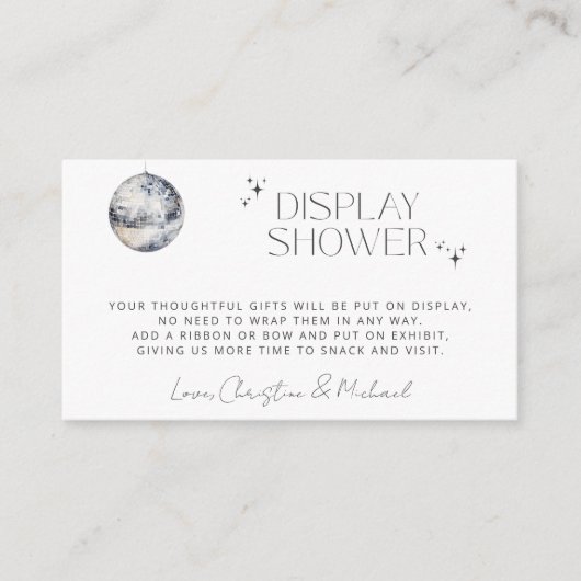 レトロディスコパーティー表示シャワー エンクロージャーカード (正面)