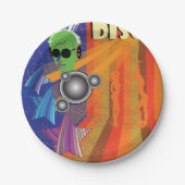 レトロディスコパーティー70sファンクアート ペーパープレート (正面)