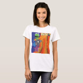 レトロディスコパーティー70sファンクアート tシャツ (正面フル)