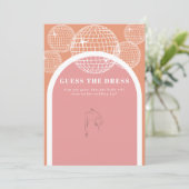 レトロディスコピンクオレンジドレスゲームカードを推測 招待状 (スタンド正面)