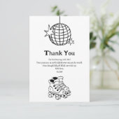 レトロディスコブライダルシャワーサンキューカード (スタンド正面)