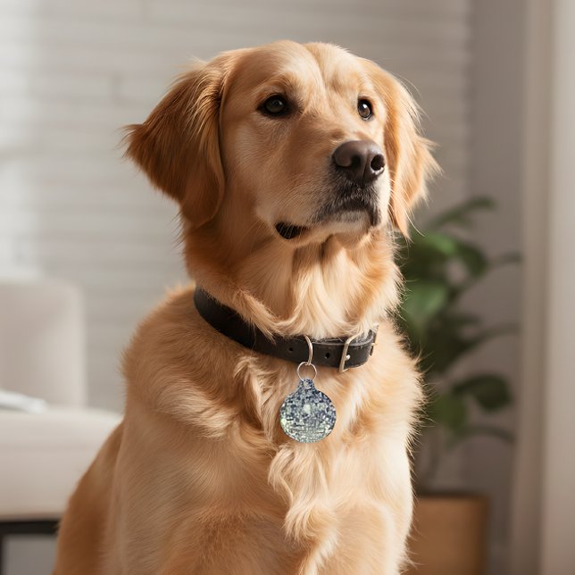 レトロディスコペットIDタグ ペット　ネームタグ (クリエイターアップロード済み)