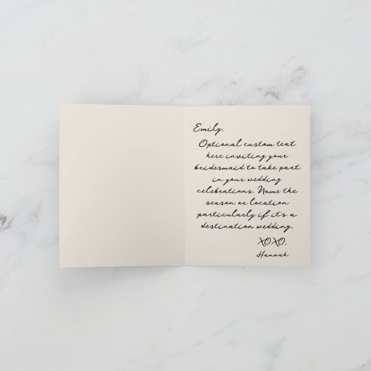 レトロディスコボールウェディング ブライズメイド提案カード サンキューカード (内部)