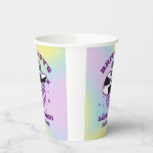 レトロディスコボールカウガールハット独身パーティー 紙コップ (左)