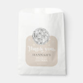 レトロディスコボールブライダルシャワーありがとう フェイバーバッグ (正面)