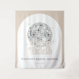 レトロディスコボールブライダルシャワーアーチ背景 タペストリー