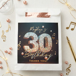 レトロディスコボールミュージック 30歳の誕生日お礼 フェイバーバッグ