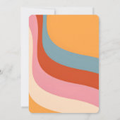 レトロディスコボールレッズダンス誕生日 招待状 (裏面)