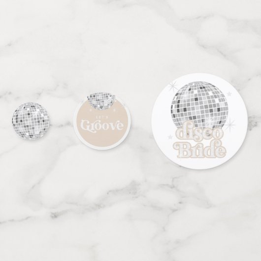 レトロディスコボール ブライダルシャワーの写真 コンフェッティ (裏面)