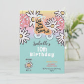 レトロディスコローラスケートで滑るパーティー 招待状 (スタンド正面)