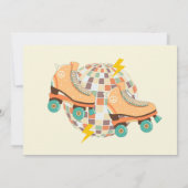 レトロディスコローラスケート第5誕生日写真 招待状 (裏面)