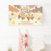 レトロディスコローラースケート1st誕生日 横断幕 (インサイチュ)