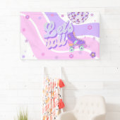 レトロディスコローラースケート1st誕生日 横断幕 (インサイチュ)