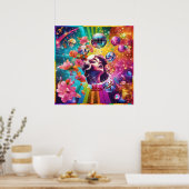 レトロディスコ夜 ポスター (キッチン)