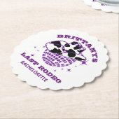 レトロディスコ女性のカーボーイバチェロレッテ ペーパーコースター (アングル)