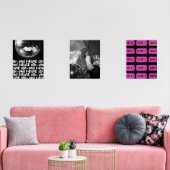 レトロディスコ日ディスコボールブラック&ホワイトピンク (リビング)