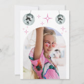 レトロディスコ溝写真バチェロレッテ 招待状 (裏面)