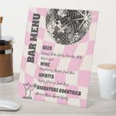 レトロディスコ誕生日バードリンクメニュー 台座サイン (インサイチュ)