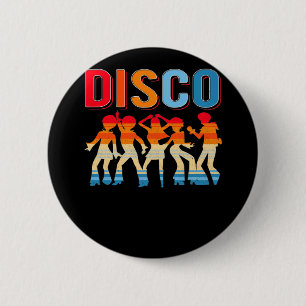 レトロディスコ踊りガールズ70s 80sアフリカダンサー 缶バッジ
