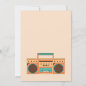 レトロディスコ音楽パーティー誕生日 招待状 (裏面)