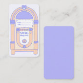 レトロディスコ90年代パーティージュークボックス曲リクエストカード エンクロージャーカード (正面/裏面)