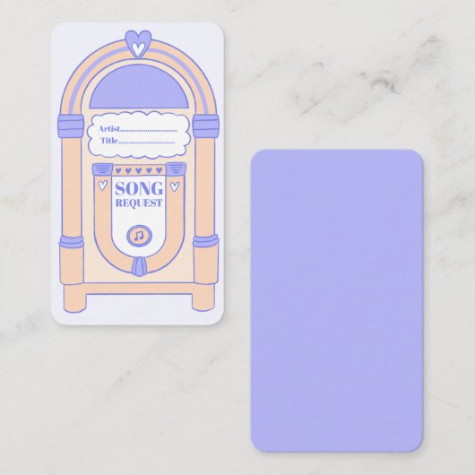 レトロディスコ90年代パーティージュークボックス曲リクエストカード エンクロージャーカード (正面/裏面)