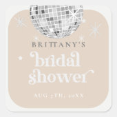 レトロディスコ グルーヴィー ブライズシャワー スクエアシール (正面)