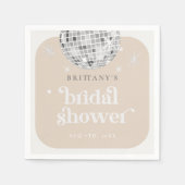 レトロディスコ グルーヴィー ブライズシャワー  スタンダードカクテルナプキン (正面)