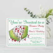 レトロディナーパーティーアイスバークリートゥスウェッジサラダ 招待状 (スタンド正面)