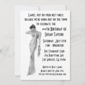 レトロディヴァウーマンズバースデーパーティー 招待状 (裏面)