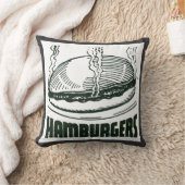 レトロディーナーハンバーガー装飾用クッション クッション (ブランケット)