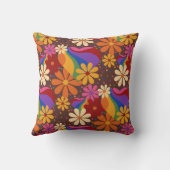 レトロデイジーとレインボーハート クッション (裏面)