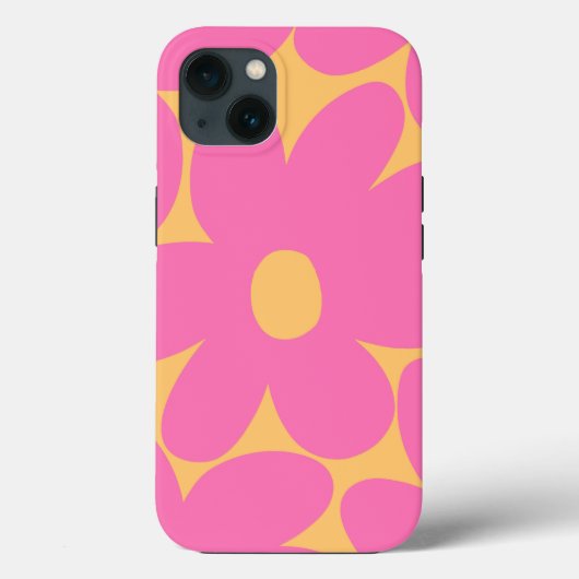 レトロデイジーの花のピンク淡い色のマリゴールド#1 #art Case-Mate iPhoneケース (裏面)