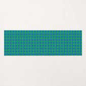 レトロデイジーの青い緑 ヨガマット (裏面(横))