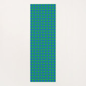 レトロデイジーの青い緑 ヨガマット (裏面)